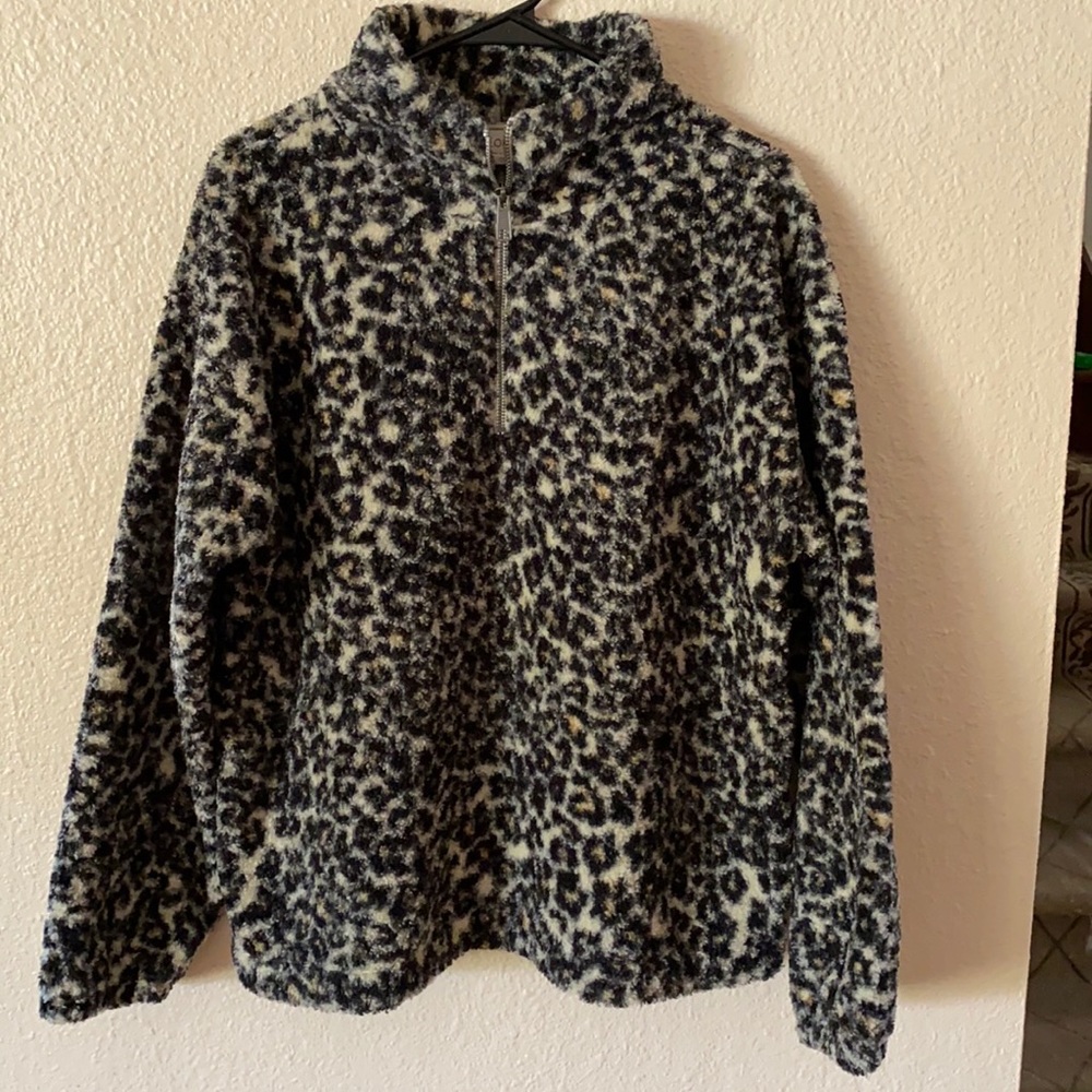 Loft leopard print Sherpa
